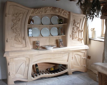 Fairytale Dresser, Bespoke Furniture, Handmade Kitchen Furniture, Functional Sculpture, Art Furniture, Wood Sculpture, Organic Sculpture.