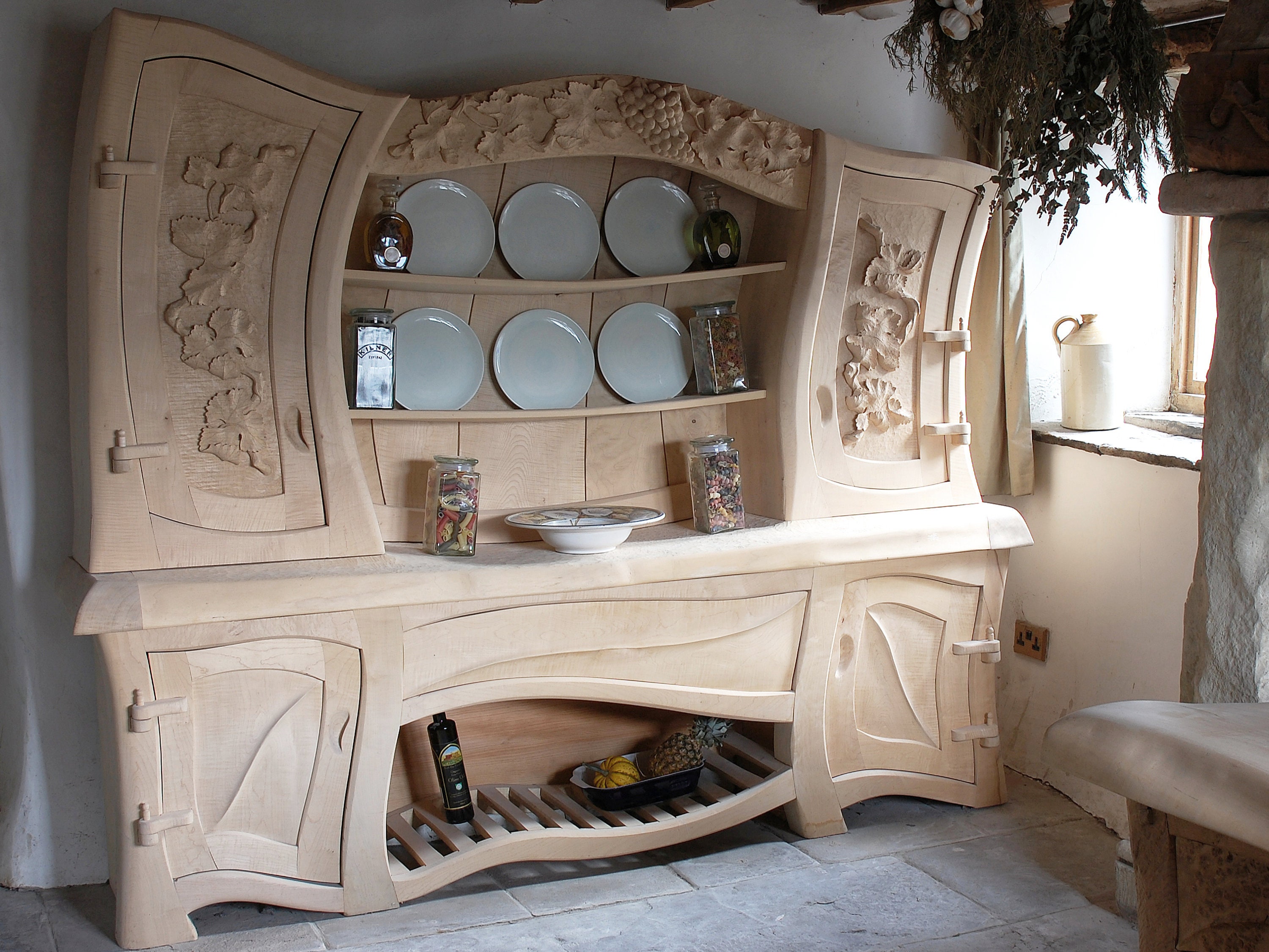 Fairytale Dresser, Bespoke Furniture, Handmade Kitchen Furniture, Functional Sculpture, Art Furniture, Wood Sculpture, Organic Sculpture.
