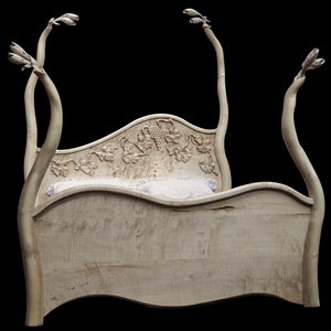 Dream Maker Sculptural Bed, Four Poster Bed, Fairytale Bed, Fantasy Bed, Surreal Bed, Functional Sculpture, Bespoke Beds, Live Edge Beds,