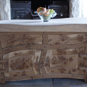 Kitchen Island, Kitchen Furniture, Sculptural Furniture, Live Edge, Oak Island, Handmade Furniture, Organic Furniture, Functional Sculpture.