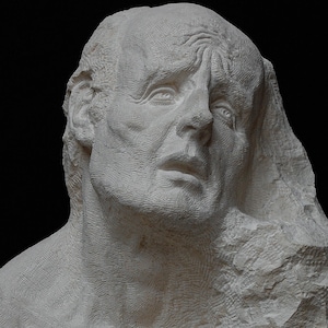 FALLING APART.   Sculpture, Stone Sculpture, Surreal Sculpture, Masculine Sculpture, Beautiful Sculpture, Wall Art,