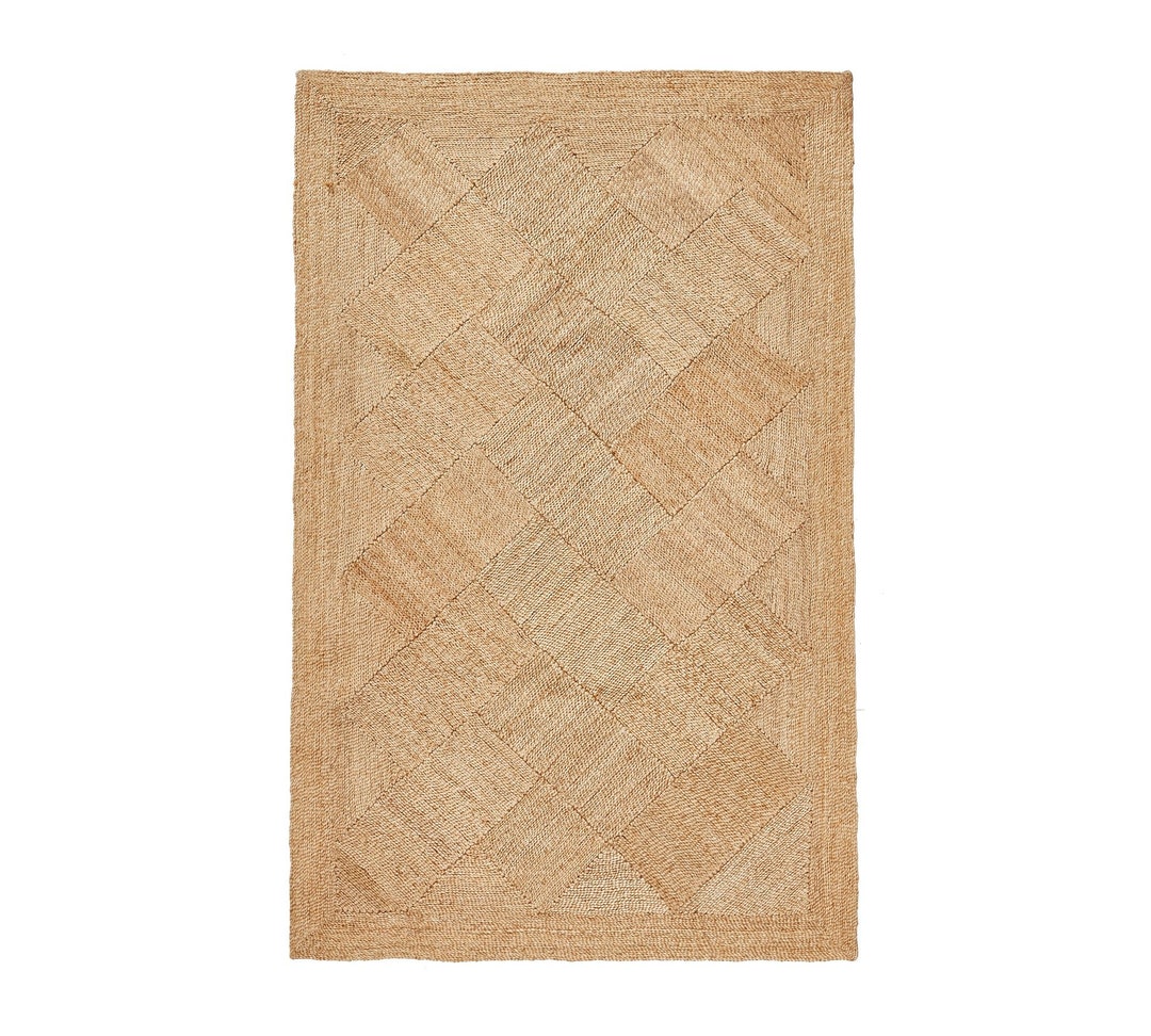 Brand New Salvino Diamond Jute Handmade Area Rug/ Bedroom Rug/ Etsy