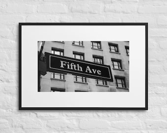 Fifth Ave New York City - Framed Poster