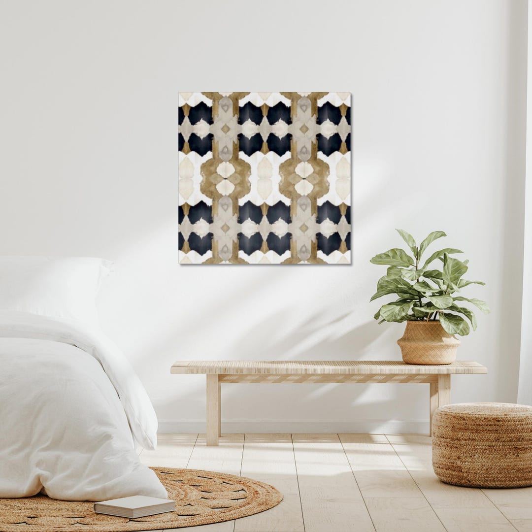 Mia Canvas Palette Knife Impasto Art Painting Print Beige Taupe Mocha