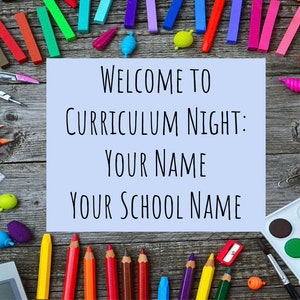 Curriculum Night Slideshow