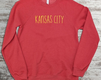Kansas City Sweatshirt – Embroidered KC Crewneck, Unisex Cozy Midwest Pullover, Kansas City Apparel, Gift for KC Fans