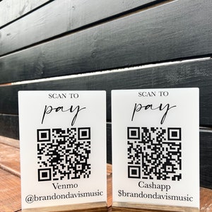 Scan To Pay, Scan To Pay Sign, Pay Sign, Small Business, QR Code Sign, Scan QR code Sign, Shop Small