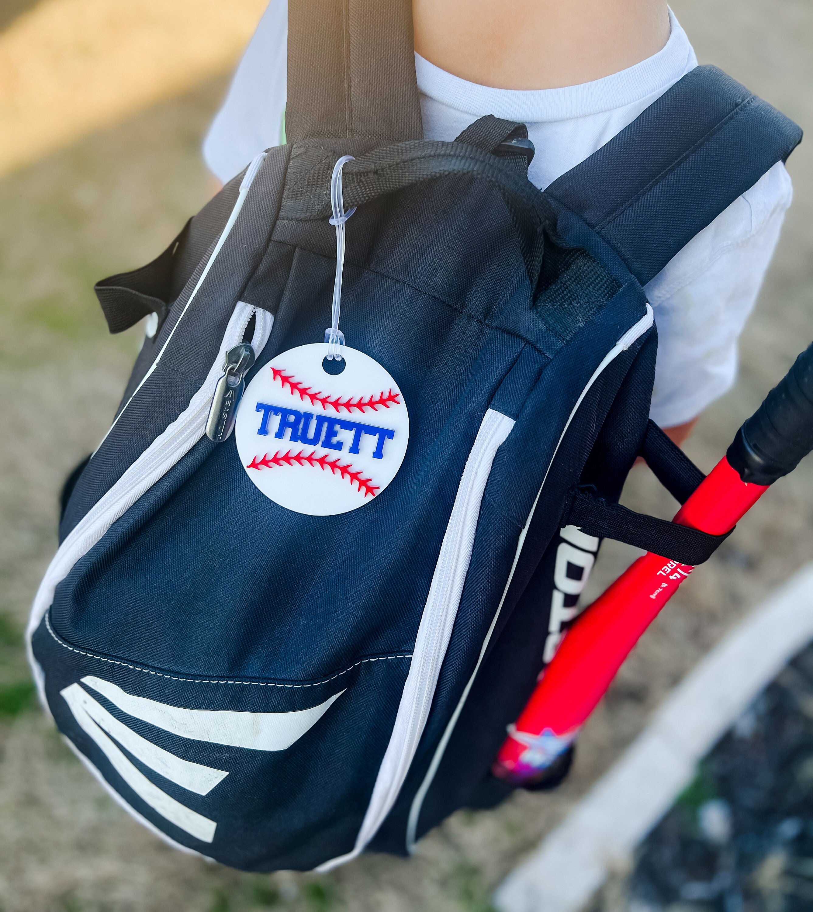 Baseball Bag Tag, Name Tag For Baseball Bag, Baseball Name Tag, Baseball Bag Accessories, Personalized Bag Tag, Baseball