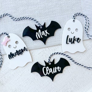 Halloween Tags, Trick or Treat Bag Name Tag, Boo Basket Tags, Ghost Tag, Bat Tag, Halloween Basket Tag, Halloween Name Tag, Kids Halloween