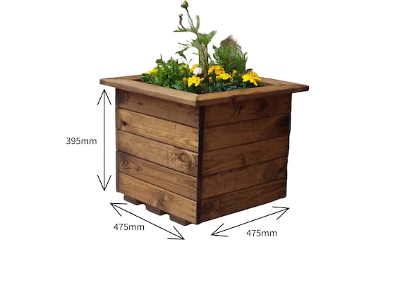 Charles Taylor Country Large Square Wooden Garden Planter