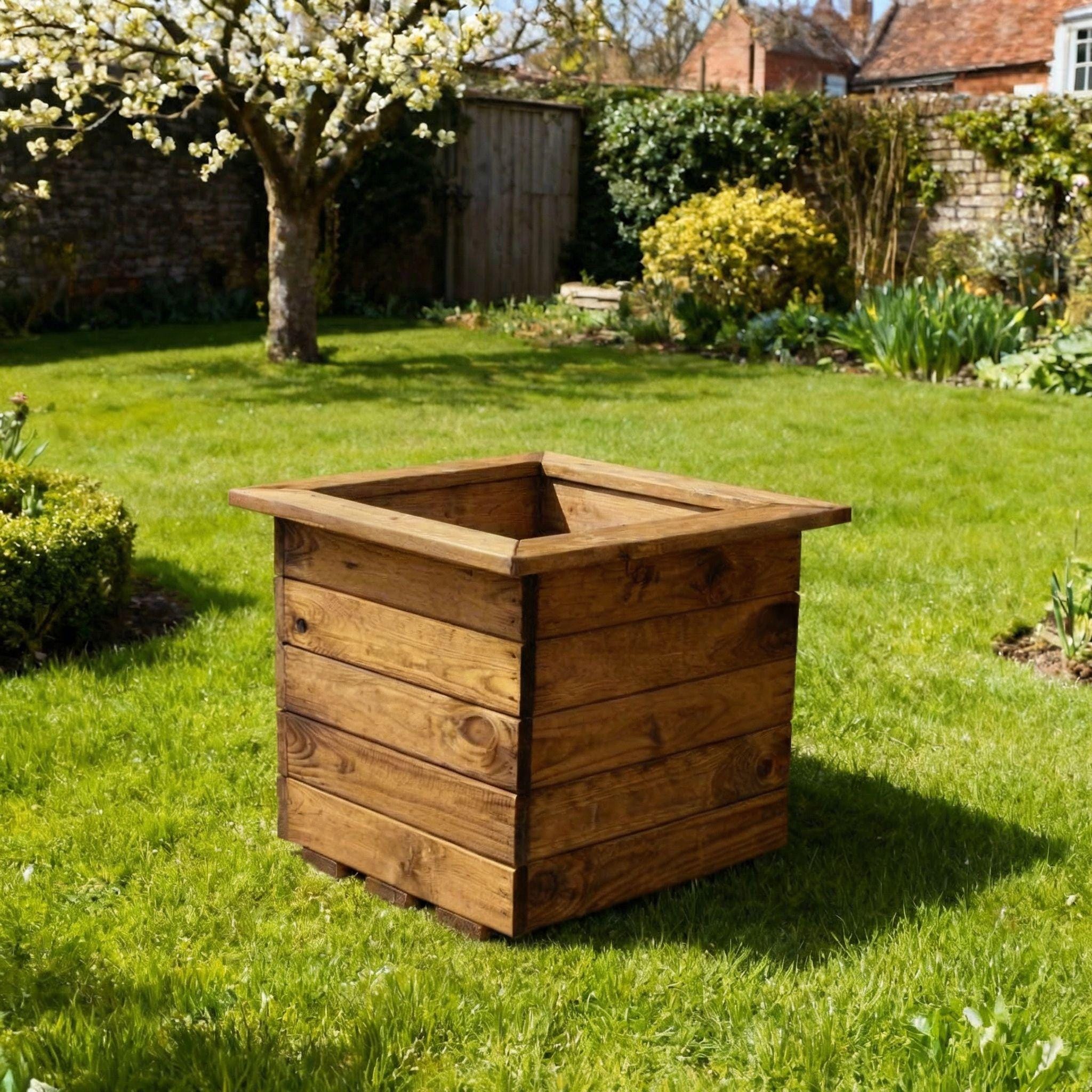 希少 large wooden pot Wooden Large Rectangular Planters 2 Pack by GEEZY | The Magic Toy Shop