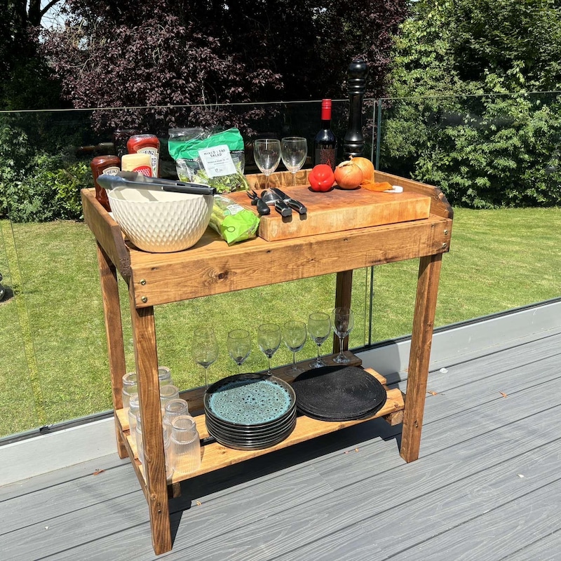 Wooden Outdoor Bbq Table - Etsy UK