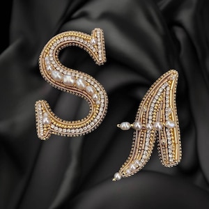 Monogram Brooch Etsy