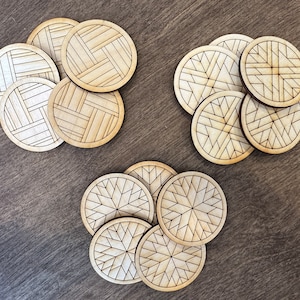 Laser cut Mosaics for DIY Crafts, Laser cut barn quilt circles, DIY supply mosaics, Supply for magnets small crafts, barn quilt mosaics