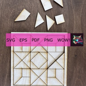 Geometric Barn Quilt Pattern, digital download, SVG, EPS, PDF, Glowforge cut files, Barn Quilt Patterns, Laser cut files
