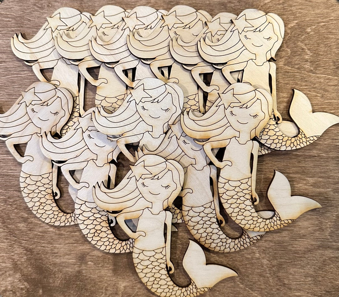 Laser Cut Mermaids for Crafts Mermaid Blanks for DIY Laser Etsy