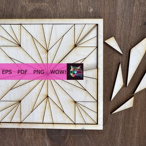 Geometric Barn Quilt Pattern, digital download, SVG, EPS, PDF, Glowforge cut files, Barn Quilt Patterns, Laser cut files
