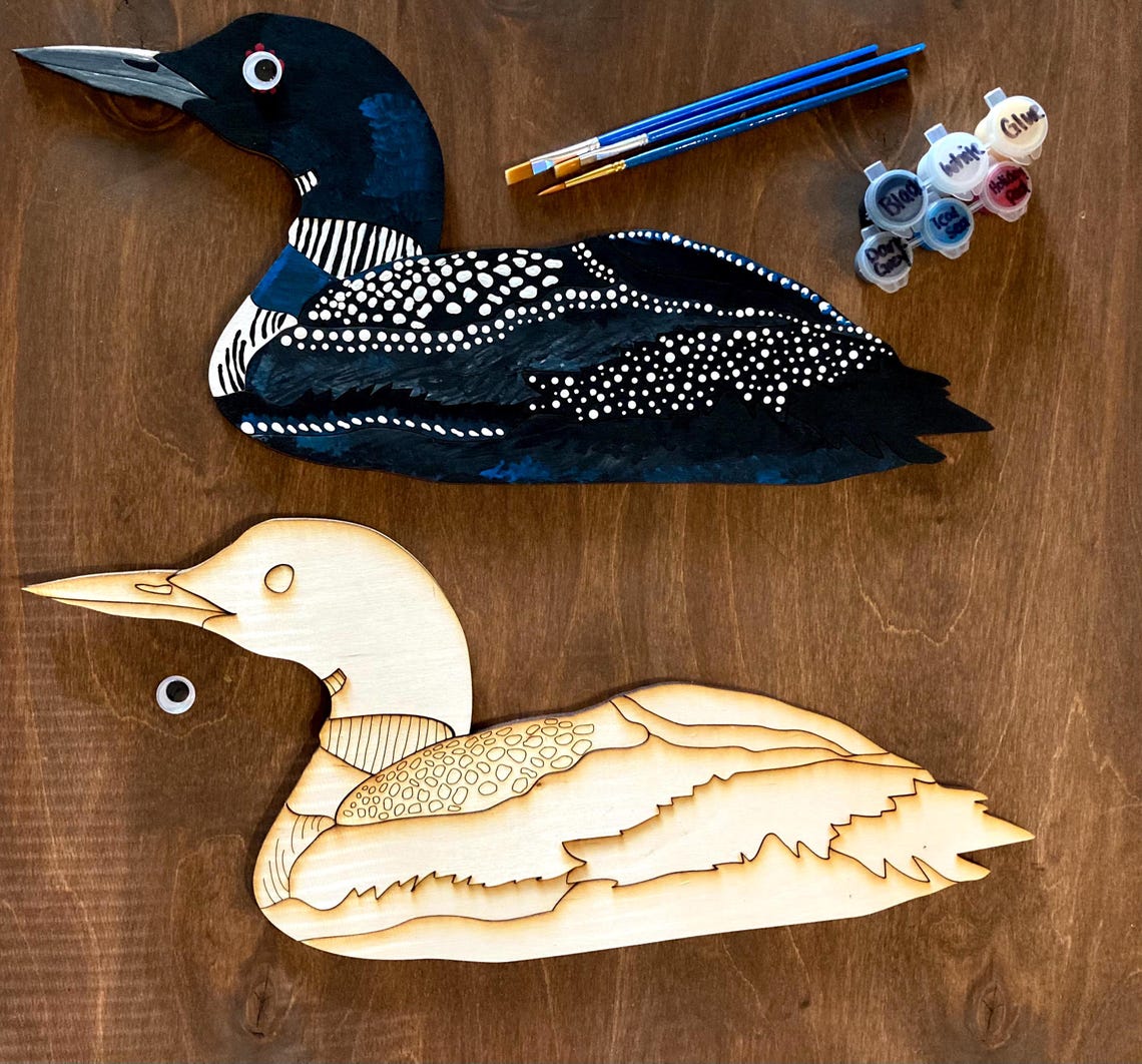 Loon Diy Kit Laser Cut Files for Glowforge, Loon Kit, Digital Download ...