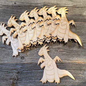 Laser cut decorative Dragons for DIY crafting, dragon blanks for crafting DIY home decor, dragons to color or paint, dragons for kids