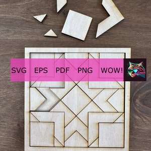 Geometric Barn Quilt Pattern, digital download, SVG, EPS, PDF, Glowforge cut files, Barn Quilt Patterns, Laser cut files