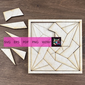 Geometric Barn Quilt Pattern, digital download, SVG, EPS, PDF, Glowforge cut files, Barn Quilt Patterns, Laser cut files