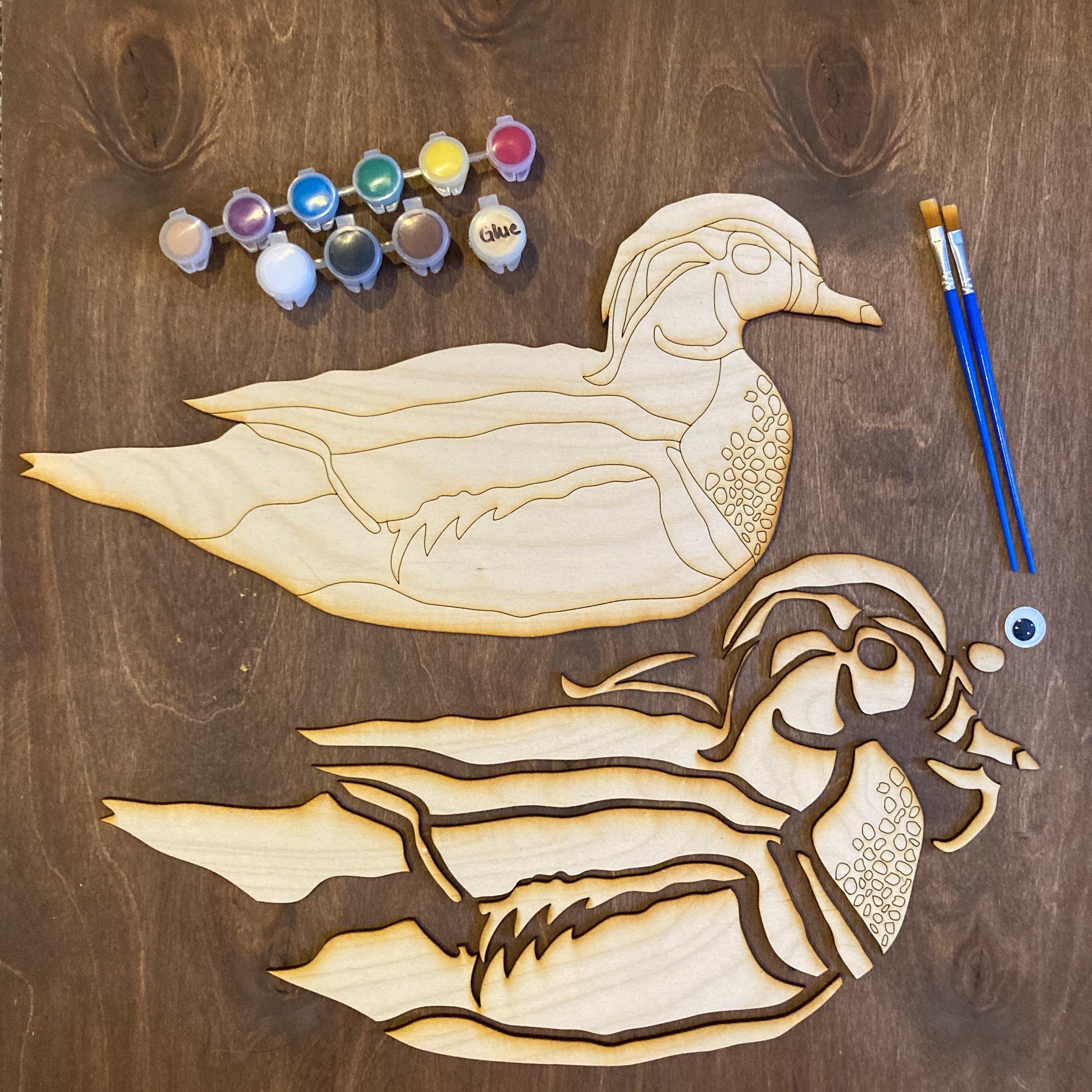 Wood Duck Svg, Laser Cut Digital Download, SVG, EPS, PDF, Glowforge Cut ...