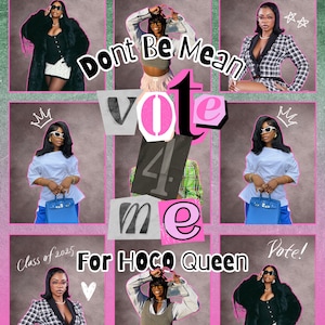 Homecoming Queen Campaign Flyer: Editable Canva Template