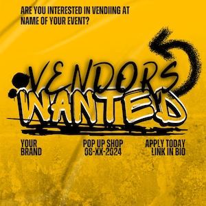 vendor flyer, pop up shop flyer, canva flyer, diy flyer, party flyer
