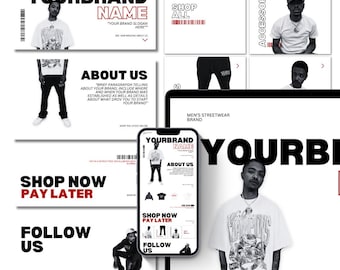 Shopify Streetwear Website Banners | Shopify Template | Shopify Clothing brand Template | Shopify website Banners | Men's clothing Shopify
