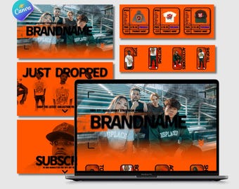 Banners para sitios web de ropa de calle de Shopify / Shopify / Banner de marca de ropa de Shopify / Banners para sitios web de Shopify / Banner de Shopify para ropa de hombre