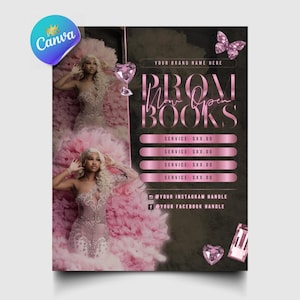 Plantilla de volante de graduación rosa metalizado: Ofertas de temporada de graduación (editable en Canva)