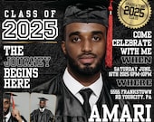 Graduation Magazine Template: Customizable Canva Flyer (8.5x11 in)