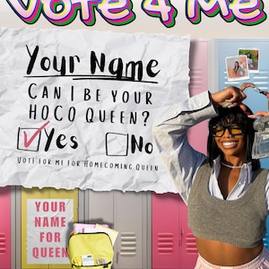 Homecoming Flyer, Vote Homecoming, HOCO Flyer, Homecoming Queen Flyer, Homecoming King Flyer, Homecoming Campaign Flyer, TemplatezbyMsstrss