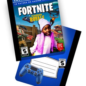 Video Game Composition Book Cover Templates: DIY Student Notebook ...