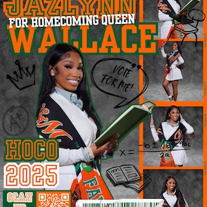 Homecoming Queen Flyer | College Homecoming | Highschool Homecoming | HBCU Homecoming | Class Campaign Flyer | Fame | TemplatezbyMsstrss
