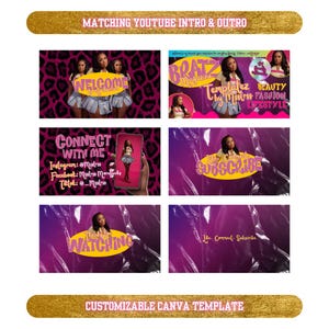 Animated Intro & Outro, | Trendy | Editable Canva Template, Templatez by Msstrss