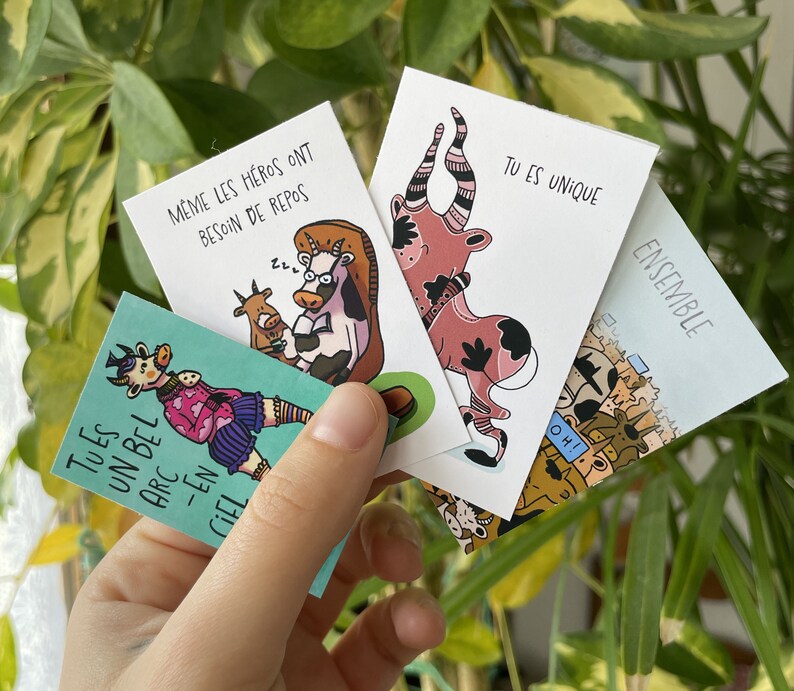 Set of 4 inspiring cows stickers image 1