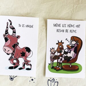 Set of 4 inspiring cows stickers image 5