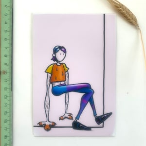 Dame chaise illustration print