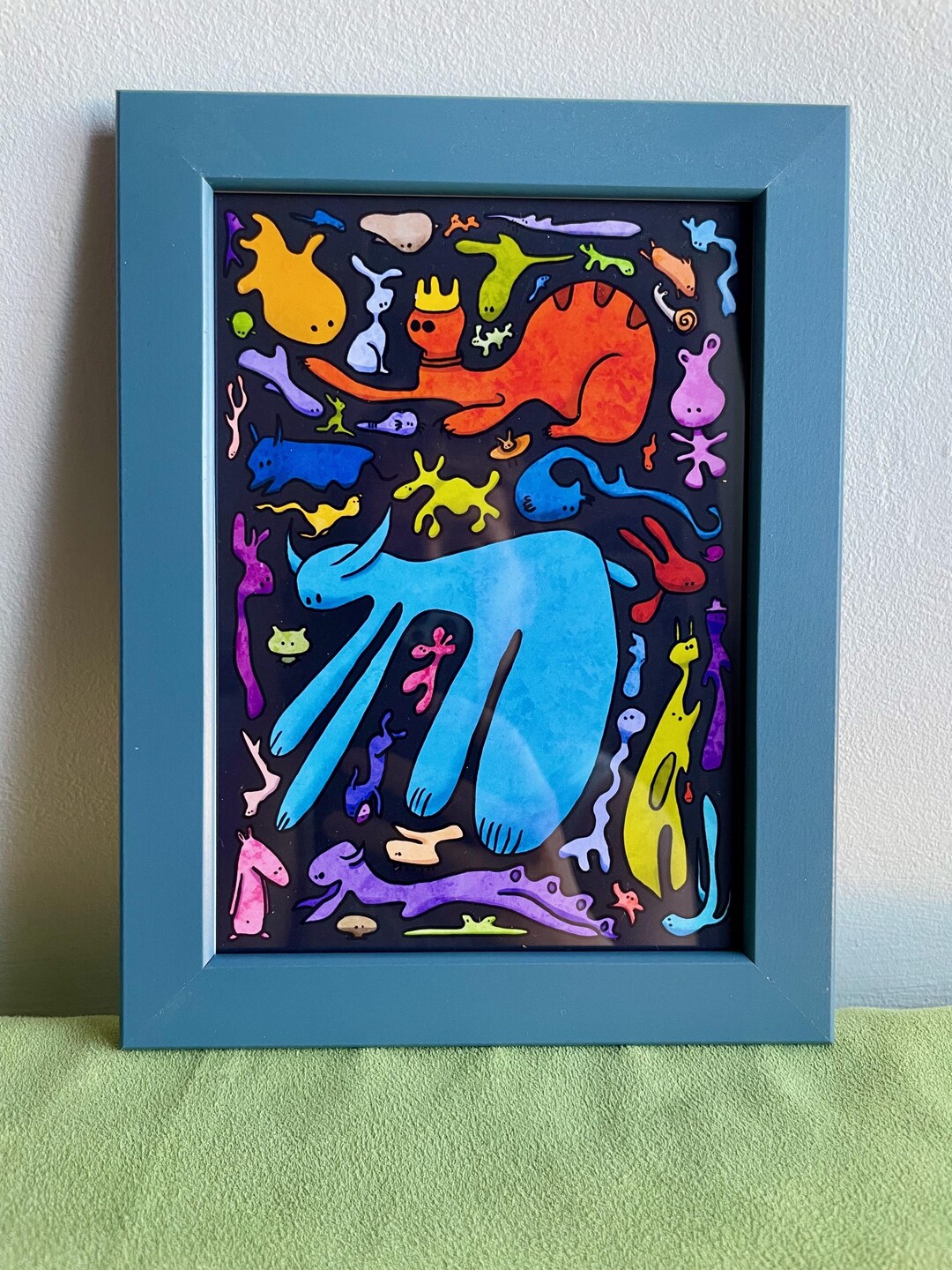 Colorful Creatures Illustrations Lot - Etsy