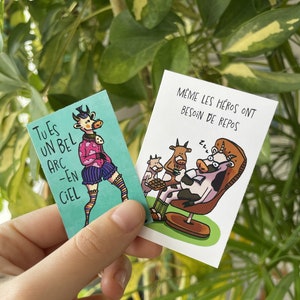 Set of 4 inspiring cows stickers image 3