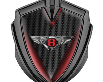 Bentley Metal Shield Emblem,3D Design Epoxy Resin Logo,High Quality Handmade Fender Decal,Metal Decal for Car Fender,Door, Glass