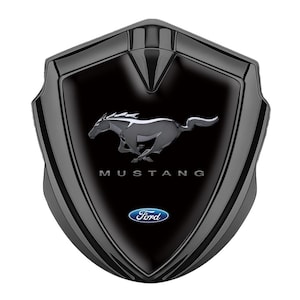 Mustang Metal Shield Emblem,3D Domed Epoxy Resin Logo,High Quality Handmade Fender Decal,Metal Decal for Car Fender,Door, Glass
