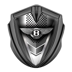Bentley Metal Shield Emblem,3D Design Epoxy Resin Logo,High Quality Handmade Fender Decal,Metal Decal for Car Fender,Door, Glass