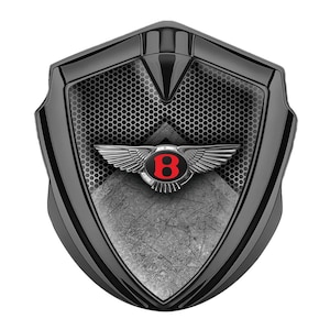 Bentley Metal Shield Emblem,3D Design Epoxy Resin Logo,High Quality Handmade Fender Decal,Metal Decal for Car Fender,Door, Glass