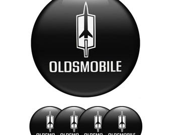 Juego de 4 tapacubos centrales de alta calidad para Oldsmobile, calcomanía con logotipo impreso en 3D para tapacubos, adhesivo de silicona abovedado para teléfono, portátil y tuning de coche.