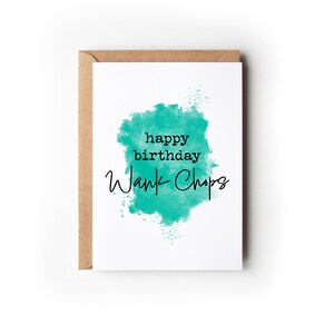 Carte d'anniversaire grossière | Joyeux anniversaire Branlette Côtelettes