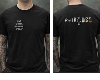 Survival Gamer Tee with Hud Icon on Back