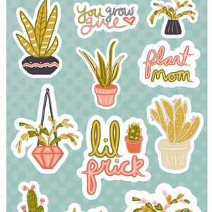 Plant Mom Stickervel