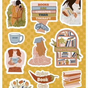 Book Girly Sticker Sheet